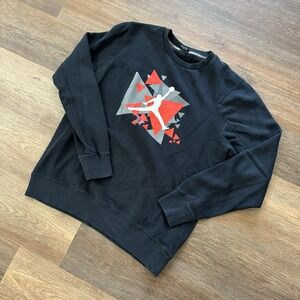 Nike Air‎ Jordan Men's Black Crewneck Pullover Sz L Jumpman Logo